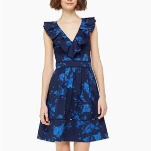 Kate Spade Navy and Blue Floral Dress